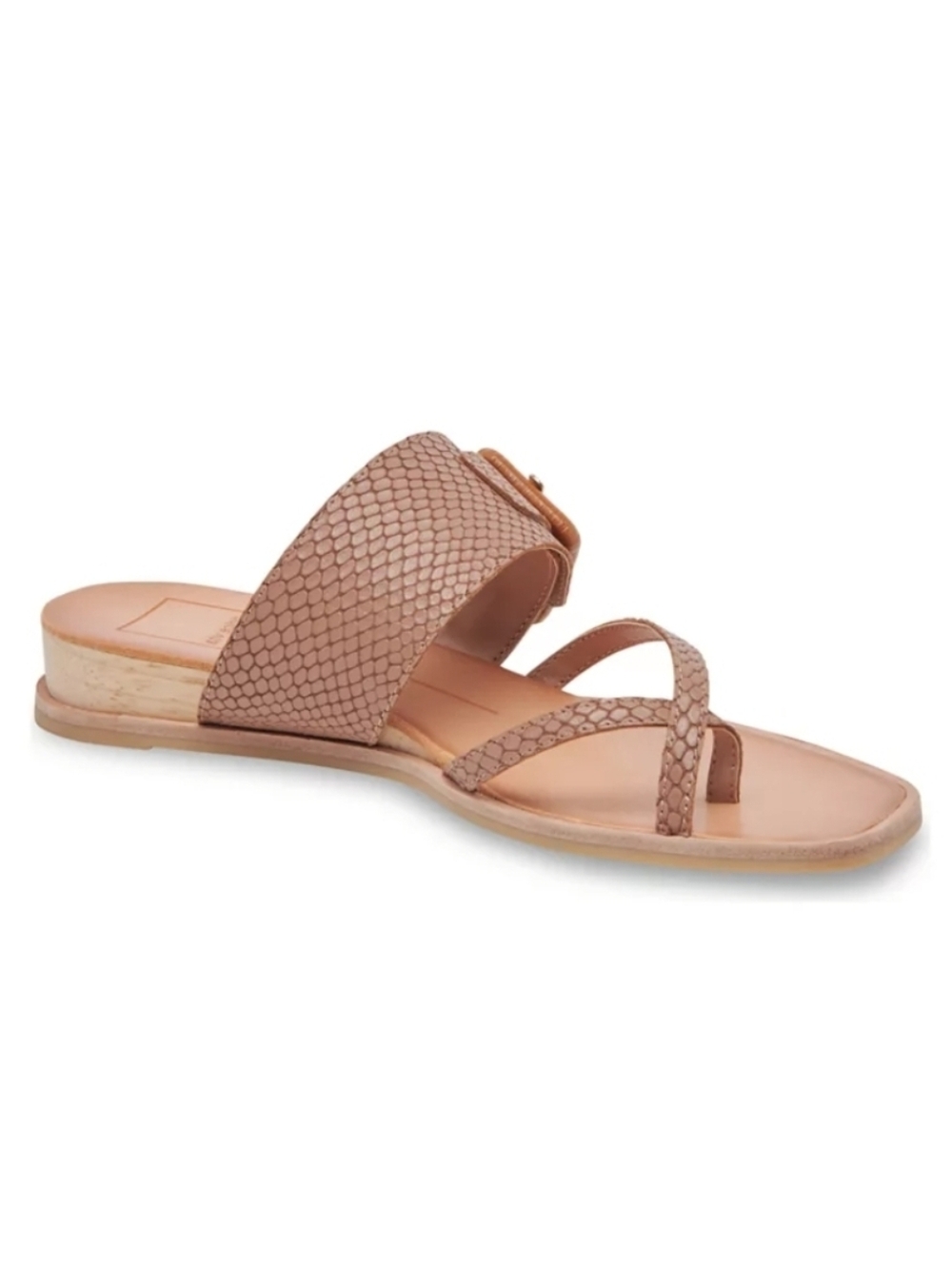Dolce Vita Perris Cafe Embossed Leather Sandal